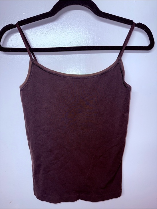 Tops - Brown Spaghetti Strap Tank Top - Women